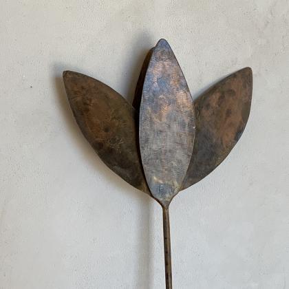 fossil garden. handmade metal flower